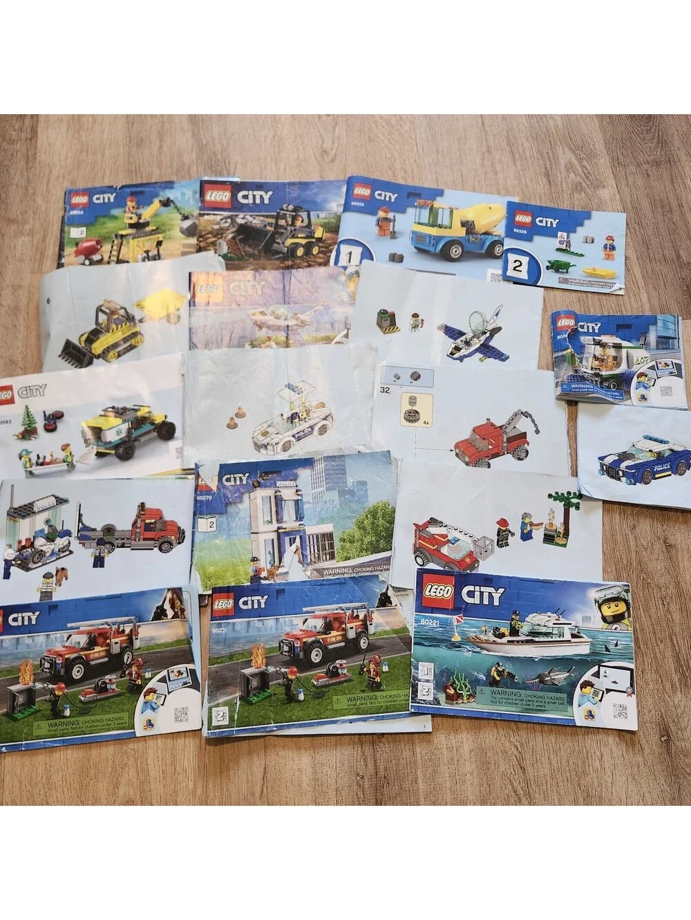 Lego City Manual Booklets Only Lot of 17 Police Firefighter Construction Vehicle